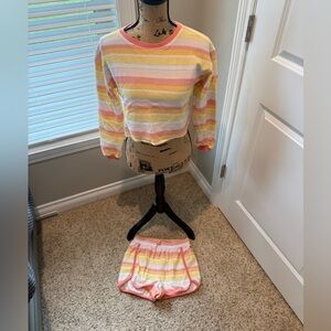 Haute Hippie Striped Pastel Lounge Set